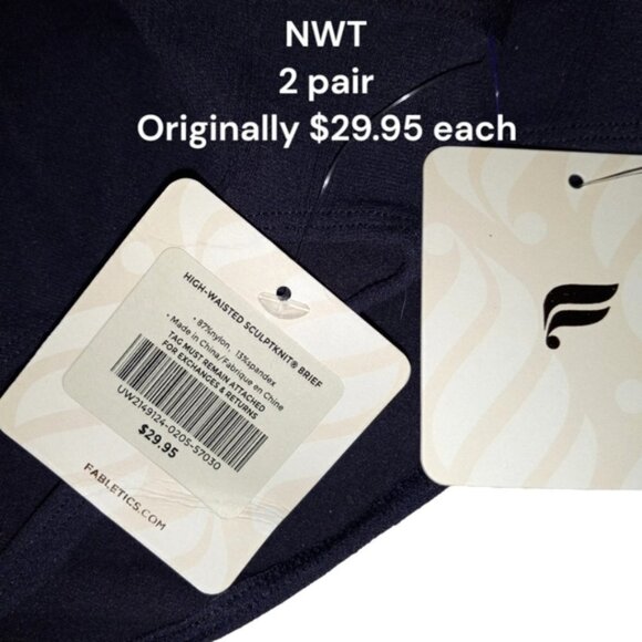 🏖️ NWT FABLETICS 2 SKULPT KNIT BRIEFS Black Size M - Picture 3 of 3